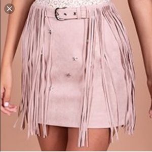 Everly fringe skirt